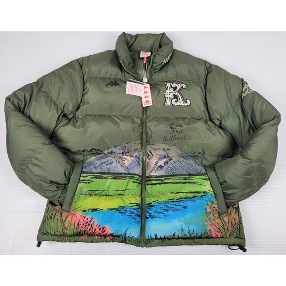 NWT Kappa Mens XL Green Cyprus Puffer Ski Snow Jacket‎ Authentic Finreol Man - Picture 2 of 12